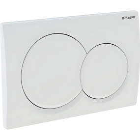 Geberit Alpha01 Round Flush Plate (Dual Flush) (213 x 16 x 142mm) (White)