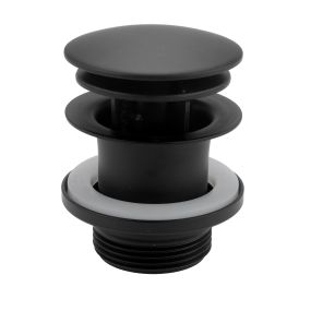 McAlpine Brass Clicker Waste (1.1/4 Inch x 60mm) (Matt Black)