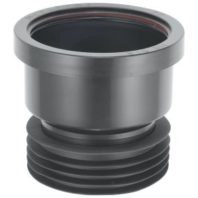 McAlpine Drain Connector with 'O' Seal Socket to Fit Pipe (110mm) (Black)