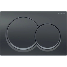 Geberit Alpha01 Round Flush Plate (Dual Flush) (213 x 16 x 142mm) (Black Chrome)