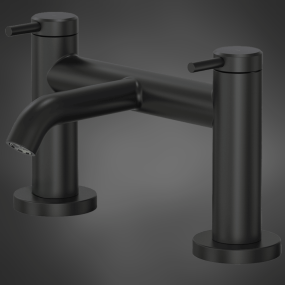 LeoNova Apex Noir Deck Mounted Bath Filler Matt Black Tap *Warehouse Clearance*