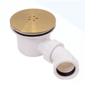 LeoNova High Flow Shower Tray Waste (Brushed Brass)