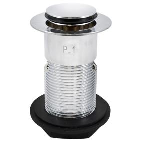 Embrass Peerless Stainless Steel Slotted Clicker Basin Waste with Chrome Plug (1.1/4 Inch BSP)