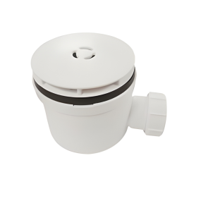 LeoNova High Flow Brass Shower Tray Waste (White)