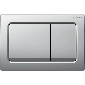 Geberit Alpha01 Square Flush Plate (Dual Flush) (213 x 16 x 142mm) (Matt Chrome)