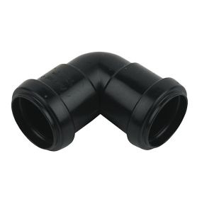 Push Fit Knuckle Bend 90 Degree (40mm) (Black)