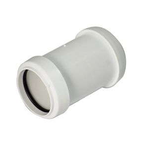 Waste 32mm Pushfit Straight Coupling White