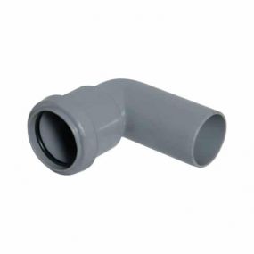 Waste 40mm Pushfit 90 Degree Conversion Bend Grey