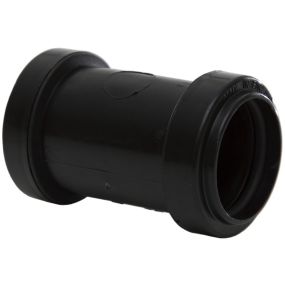 Push Fit Straight Coupling (40mm) (Black)