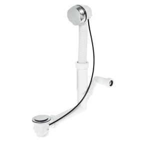 McAlpine Mushroom Pop Up Bath Waste and Overflow Brass (1.1/2 Inch) (Chrome Plated)