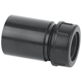 McAlpine Soil Pipe Boss Reducer in ABS (1.1/4 Inch) (Black)