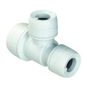 Polyplumb Enhanced 22mm x 15mm x 15mm Branch and End Reduced Tee White