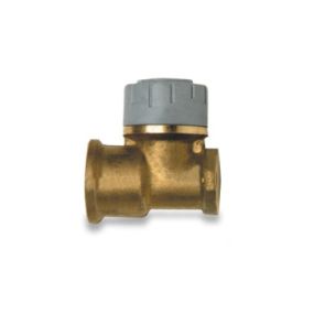Polyplumb Enhanced 22mm Wall Plate Elbow Brass