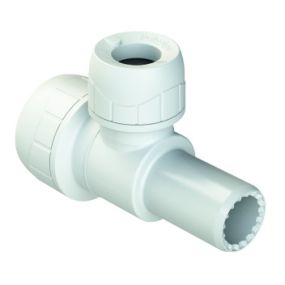 Polyplumb Enhanced 15mm x 15mm x 10mm Branch Reduced Spigot Tee White