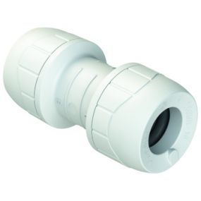 Polyplumb Enhanced 15mm Straight Coupler White