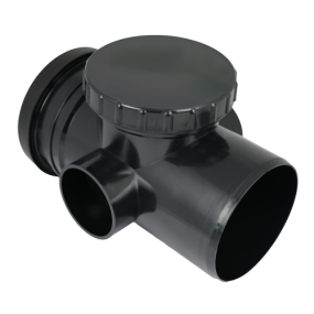 Masterflow Single Socket Access Door Push Fit (110 x 63mm) (Black)