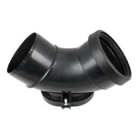 Masterflow 92 Deg Bend Single Socket Access Door Push Fit (110mm) (Black)