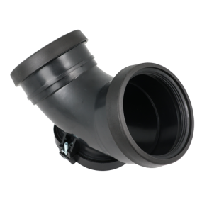 Masterflow 92 Deg Bend Double Socket Access Door Push Fit (110mm) (Black)