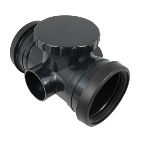 Masterflow Double Socket Access Door Push Fit (110 x 63mm) (Black)