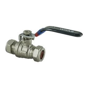 Black Lever Ball Valve 22mm (with red/blue attachments)