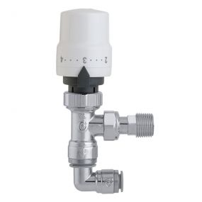Altecnic ECOCAL Complete Thermostatic Radiator Valve TRV with 10mm Elbow (15mm Compression)