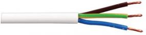 Primaflow 2.5mm Heat and Oil Resistant Rubber 3 Core Flex White 15m Coil (Immersion Heater)