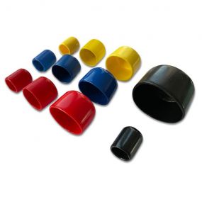 Silicon Moulded Pipe End Caps 22mm Black Per Hundred