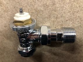 TRV Angled Drayton RT212 Valve Body Chrome 15mm x 1/2 Inch