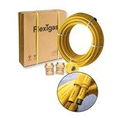 Flexigas Double Sleeve DS-22 Contractor Kits: 10m w/ 2x Flexigas to Copper Unions