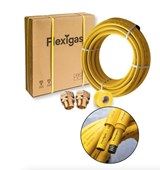 Flexigas Double Sleeve DS-15 Contractor Kits: 15m w/ 2x Flexigas to Male BSP Fittings