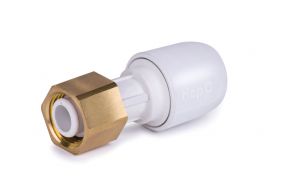 Hep2O Straight Tap Connector (15mm x 1/2 Inch BSP)