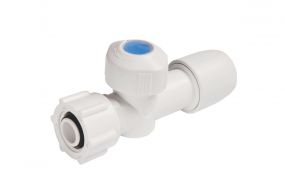 HepVO Hep2O Straight Service Valve With Hot/Cold Indicator Insert (15mm)