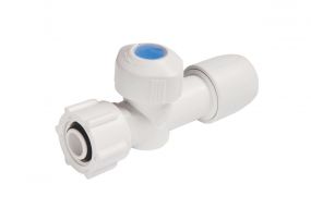 HEP2O Straight Service Valve 15mm With Hot/Cold Indicator Insert HX18/15W