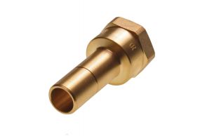HEP2O DZR Brass Female Iron x Spigot Adaptor 15mm x 1/2” BSP HX30/15W