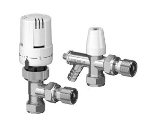 EPH Angled TRV and Lockshield Drain Off Valve (10mm)