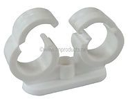 FM Products 28mm Double Clip Lock Pipe Clip Box of 50