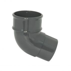 Floplast  112.5 Degree Offset Bend for 68mm Round Downpipe Anthracite Grey