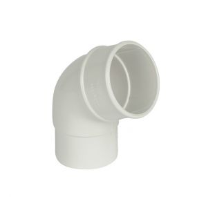 Floplast  112.5 Degree Offset Bend for 68mm Round Downpipe White