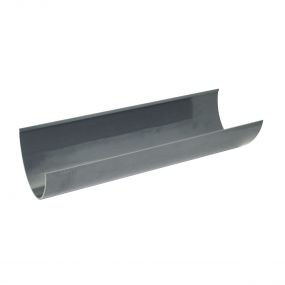 Floplast 4 Metre Length Of Gutter For 115mm High-Capacity Deepflow Rainwater System Anthracite Grey (Bundle of 10)