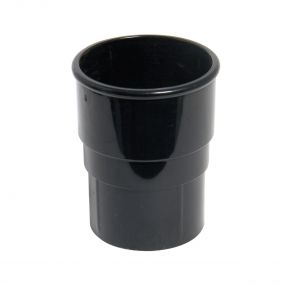 Floplast  Pipe Connector for 68mm Round Downpipe Black