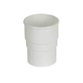 Floplast  Pipe Connector for 68mm Round Downpipe White
