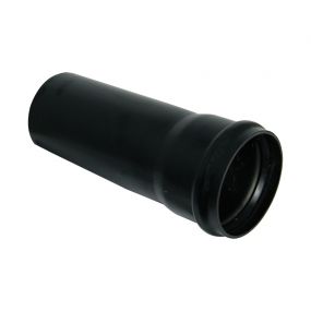 Floplast 110mm x 4 metre Single Socket Soil Pipe Black (Bundle of 8)