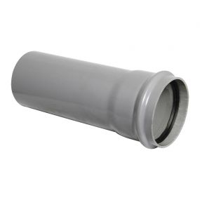 Floplast 110mm x 4 metre Single Socket Soil Pipe Grey (Bundle of 8)