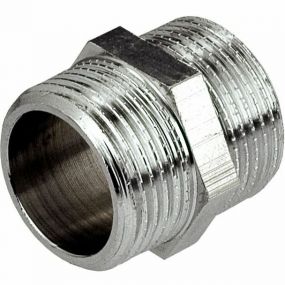 Hexagon Nipple 1/2" CHROME