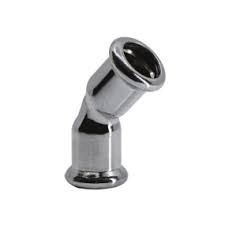 Chrome Press Fit M Profile 45 Obtuse Elbow WRAS