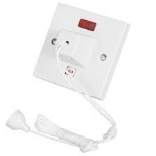 Primaflow 45A Double Pole Ceiling Pull Switch With Neon Indicator