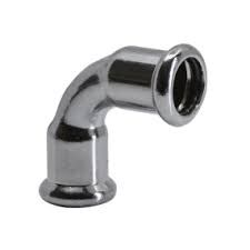 M Profile WRAS Press Fitting Elbow ( CHROME )