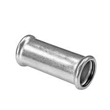 Chrome Press Fit M Profile Straight Coupler WRAS