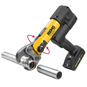 REMS Mini-Press Gun (22v ACC Angled Tool with 2 x Batteries, Charger and Case)