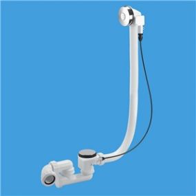 McAlpine 1.5” Push Button Pop Up Bath WasteAnd Trap 575mm Cable PUB-PB-575